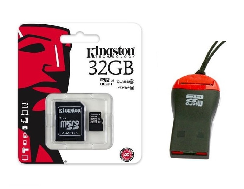 KARTA KINGSTON 32GB MICRO SD CLASS 10 + CZYTNIK M2