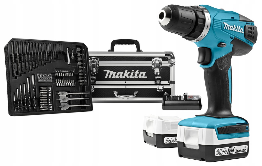 Makita DF347DWEX3 Wkrętarka 14,4 V+ 70 acc