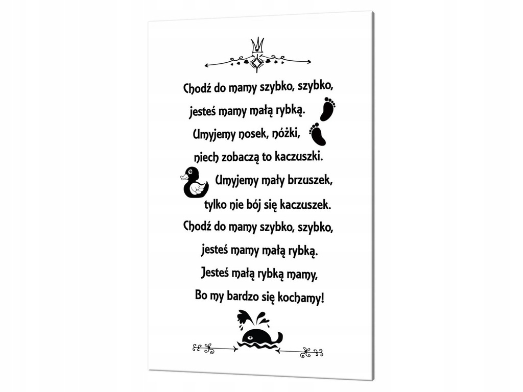 Cytat na płótnie 80x120cm Chodź do mamy