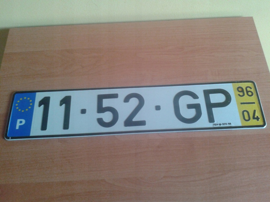 PORTUGALIA - oryginalna tablica rejestracyjna!!!