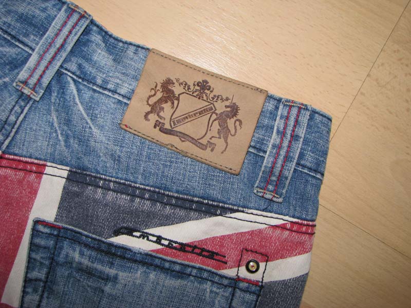 LAMBRETTA Jeans spodnie z bajerami r. S pas 80cm