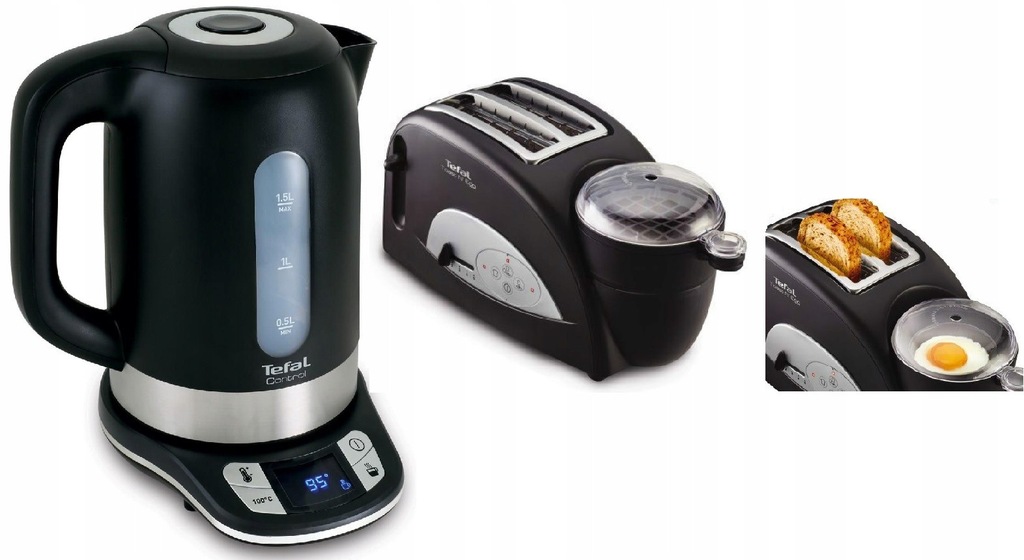 Tefal TT5500 TOSTER + KUCHENKA DO JAJEK+ CZAJNIK