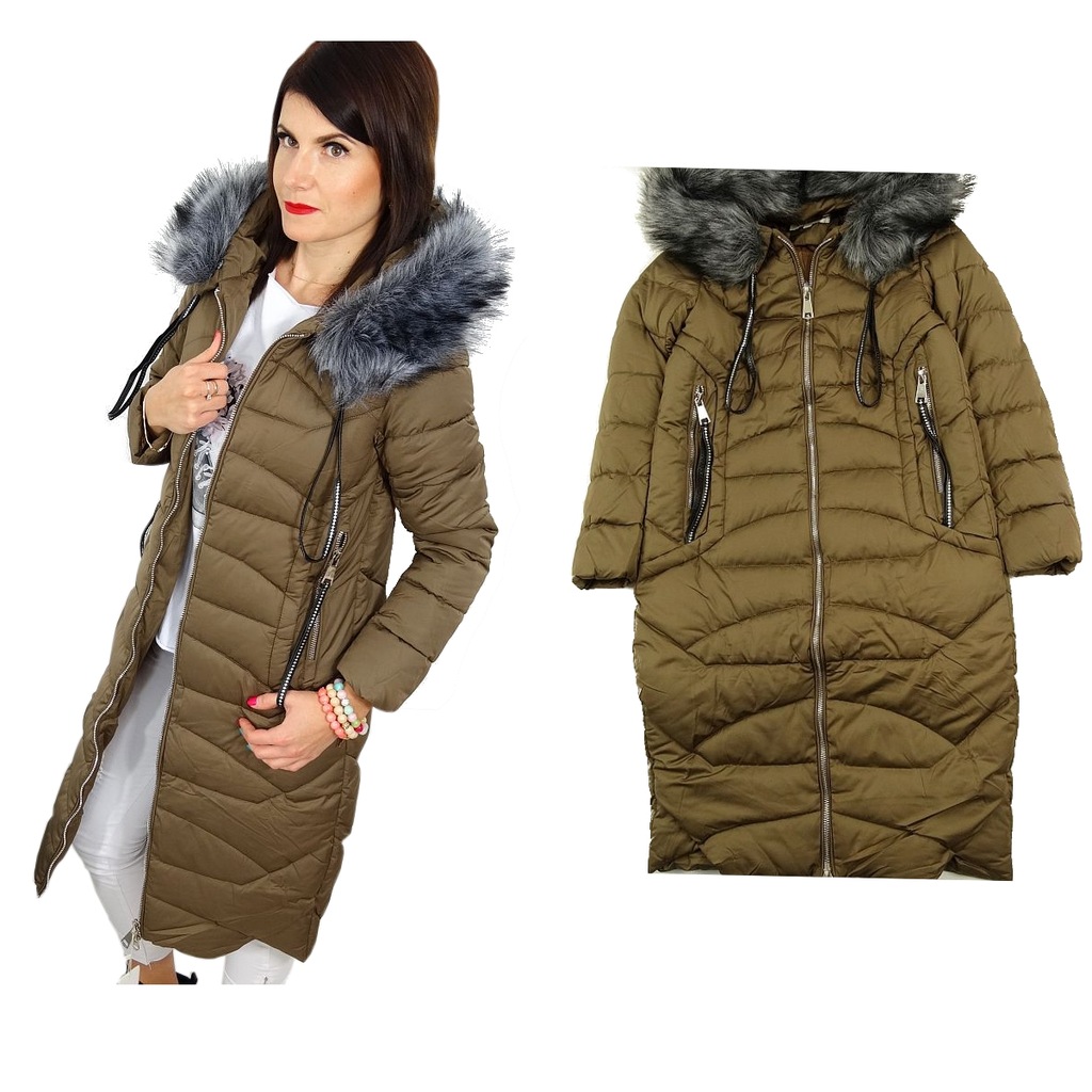 kurtka parka khaki ozdobne zamki tasiemki kurtka parka khaki ozdobne zamki tasiemki