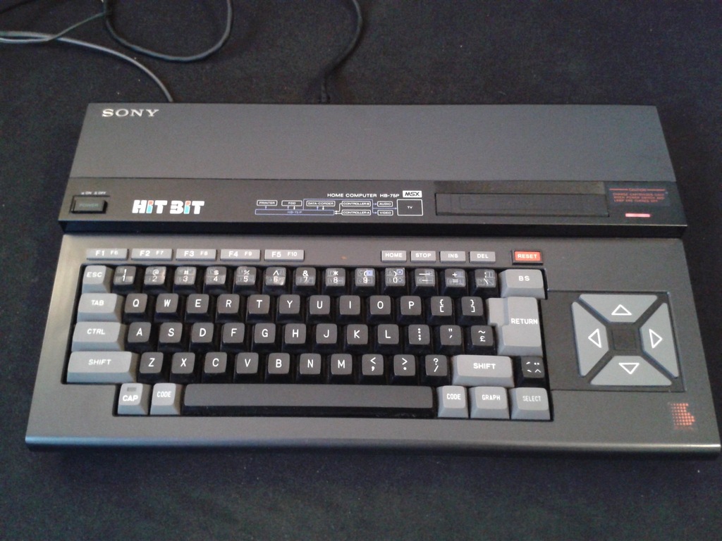 80年代 SONY MSX HB-75 Hit Bit ジョイスティック付き SONY - 【中古】 SONY ソニー MSX HIT BIT HB-75 ノート機能