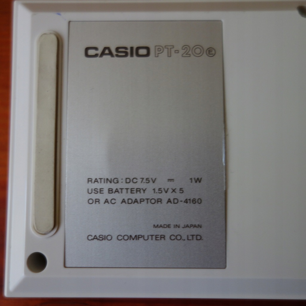 KEYBOARD CASIO PT-20 - 7488719322 - oficjalne archiwum Allegro