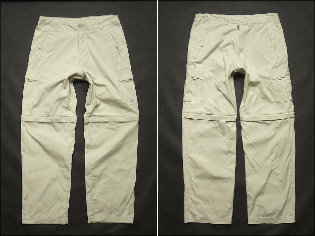 ADIDAS beżowe spodnie spodenki z logo 2w1 W34