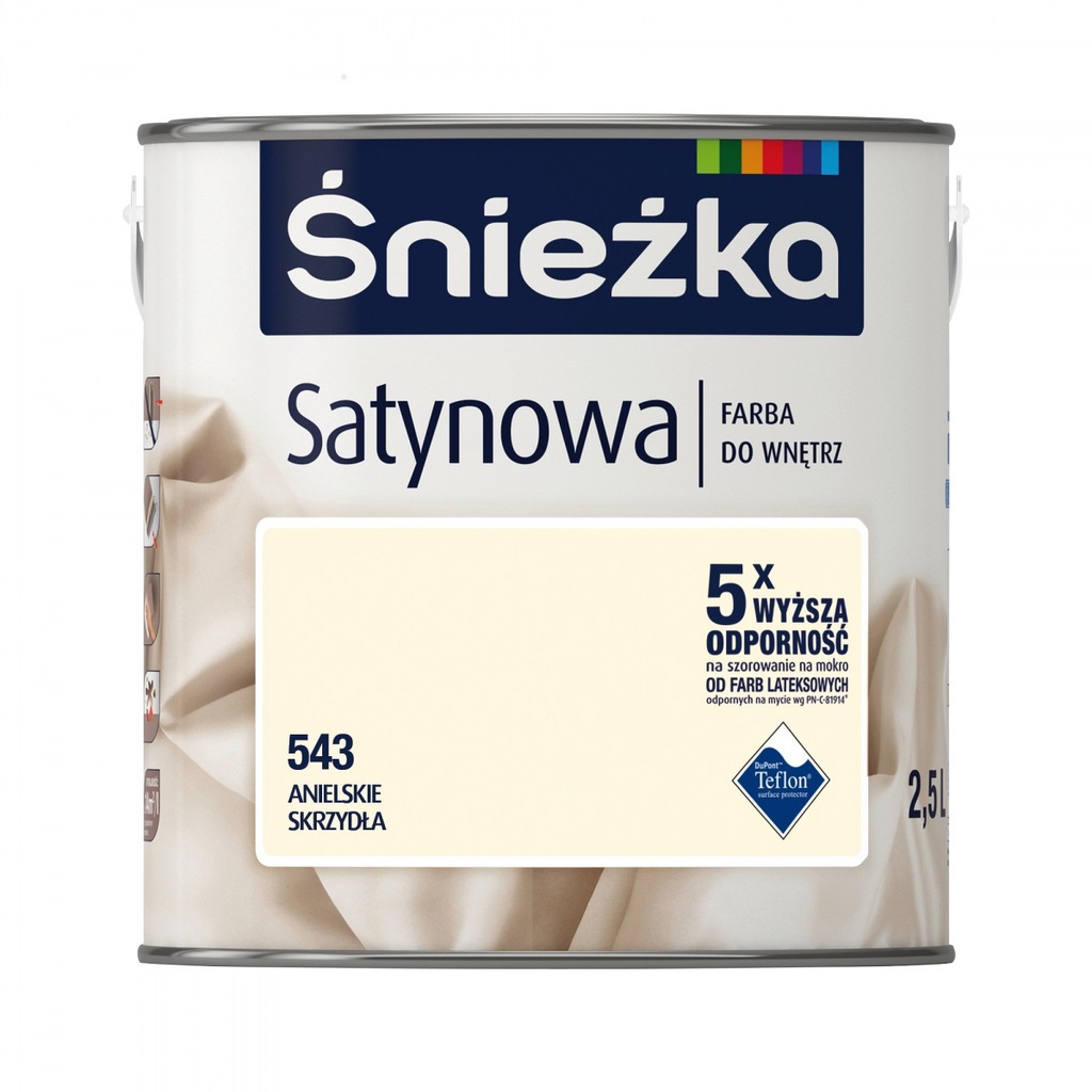 FARBA SATYNOWA 543 ANIELSKIE SKRZYDŁA 2,5L ŚNIEŻKA