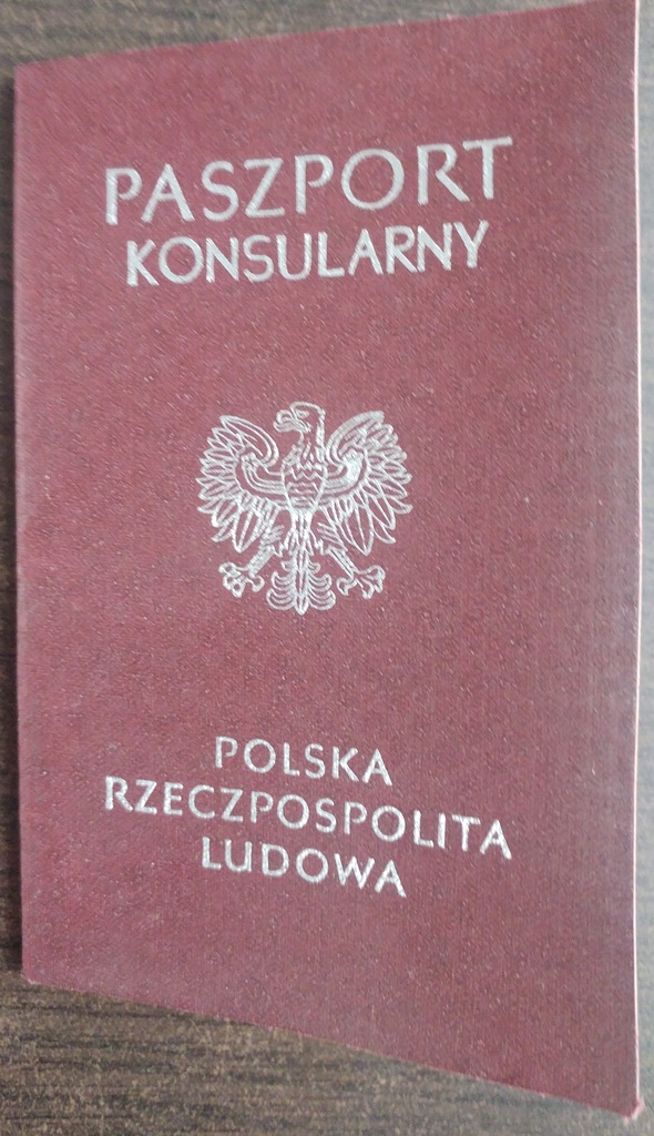 Paszport konsularny PRL z1990r USA