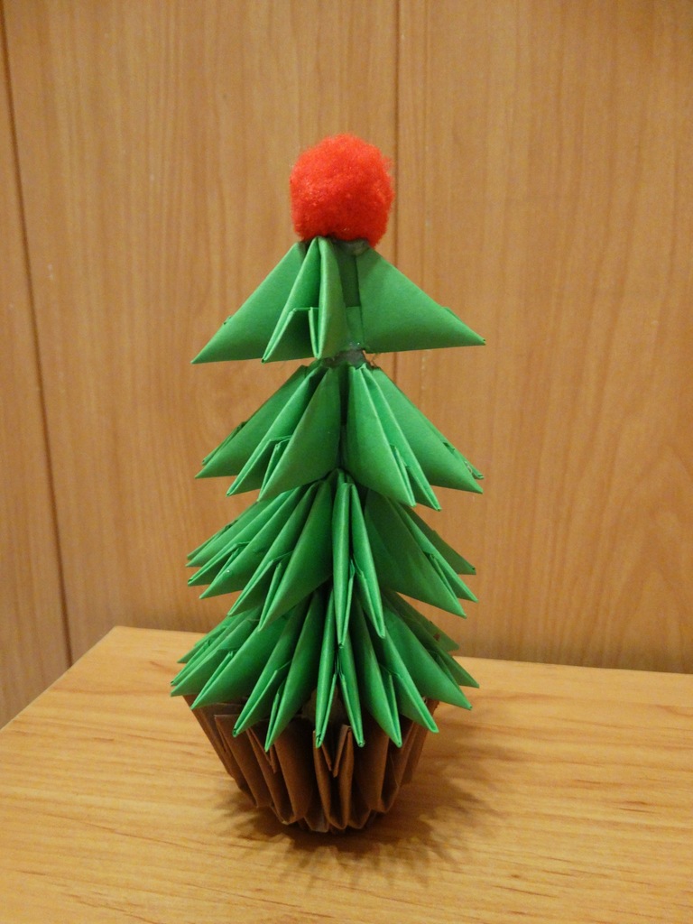 CHOINECZKA origami modułowe 3D choinka ŚWIĘTA 