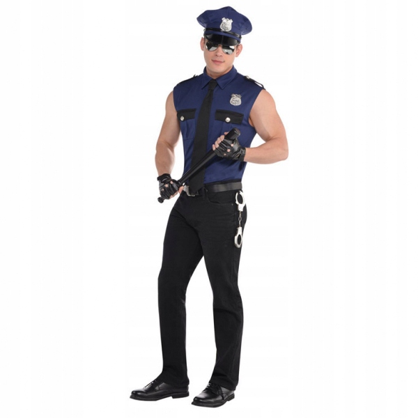 STRÓJ SEKSOWNY POLICJANT POLICJANTA 5 ELEMENTÓW L
