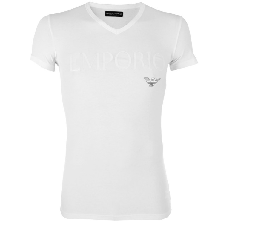Emporio Armani T-Shirt Koszulka Męska V-Neck L