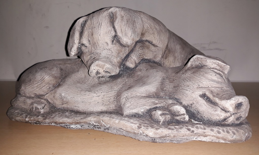 Świnie świnki prosiaki gips cement FIGURA ogrodu