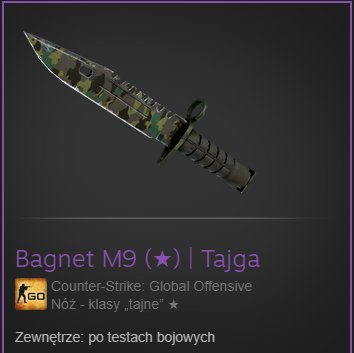 CSGO Nóż M9 bayonet - Tajga / Boreal forest (FT)
