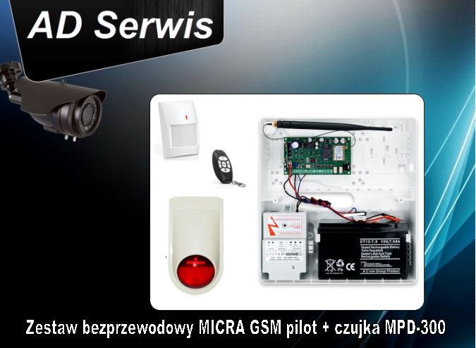 Zestaw bezprzewodowy MICRA GSM 1x MPD-300, pilot