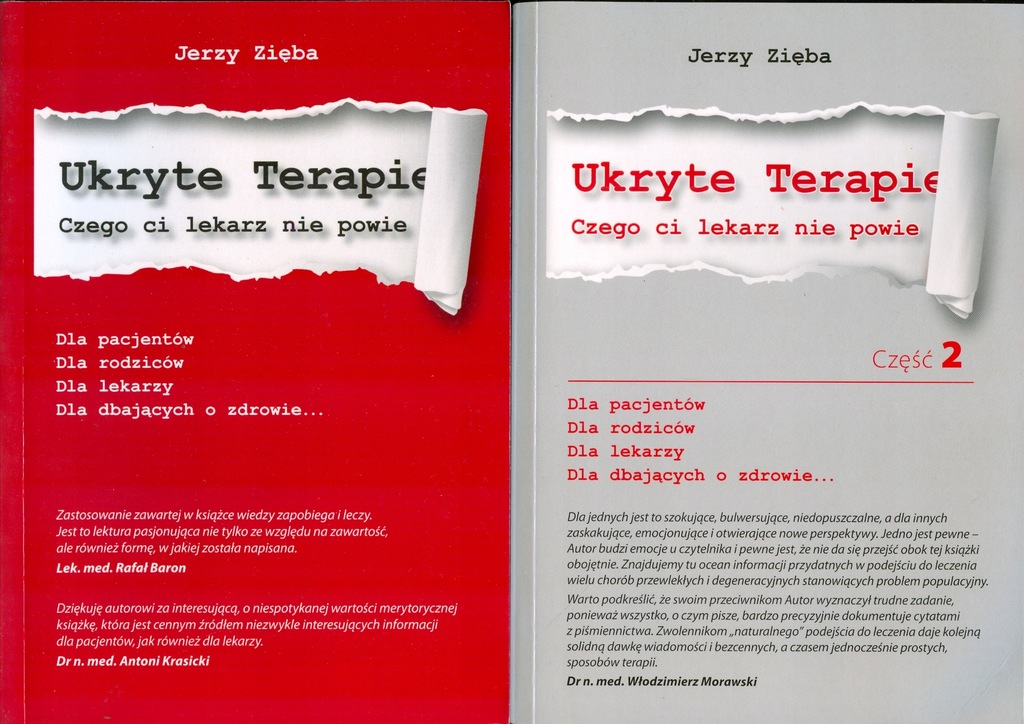 UKRYTE TERAPIE część 1 i 2 Jerzy Zięba zestaw