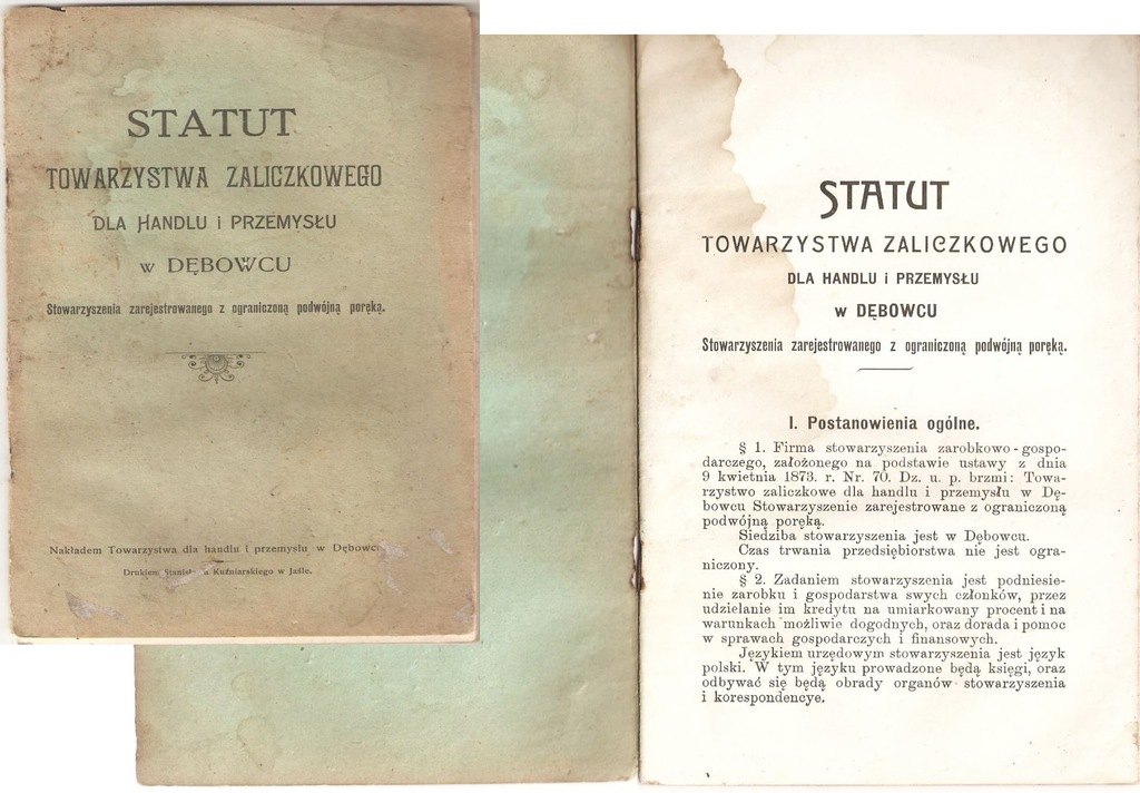 Towarzystwo Zaliczkowe Dębowiec Dziedzic Mastej
