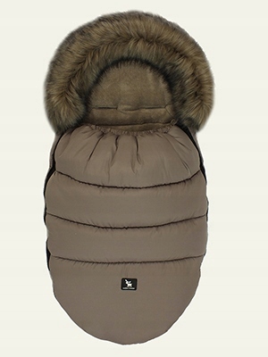 COTTONMOOSE Śpiworek z futerkiem MOOSE latte