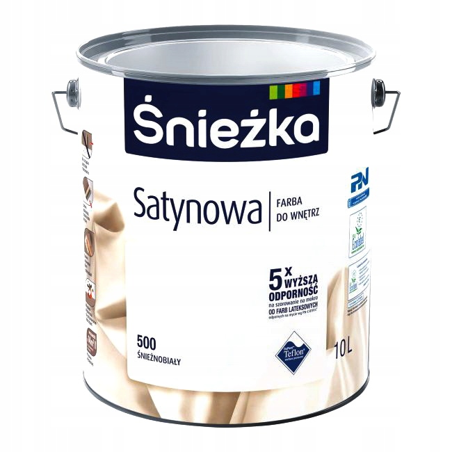 ŚNIEŻKA SATYNOWA 10L ŚNIEŻNOBIAŁY - nr 500 - biały
