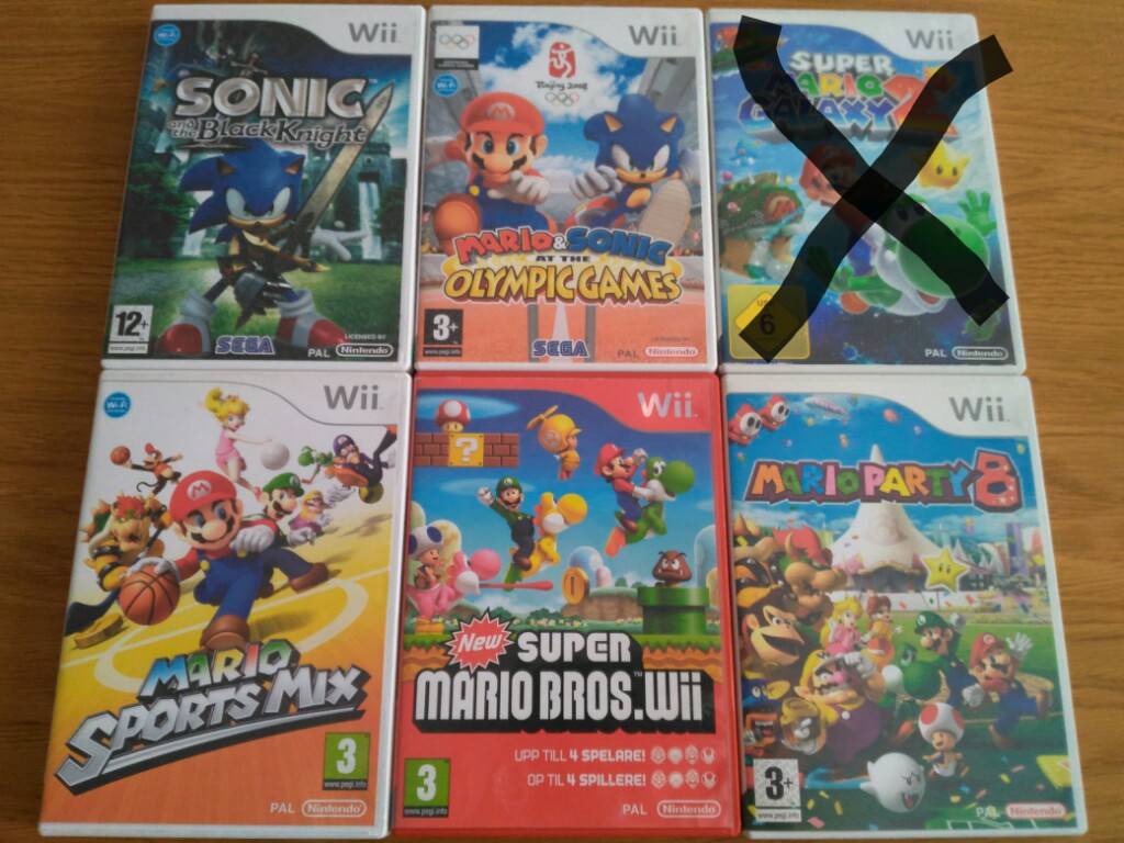 zestaw 5 gier wii