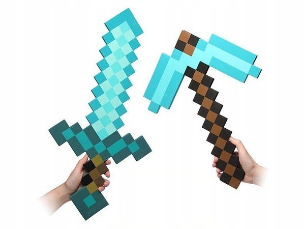 MINECRAFT MIECZ + KILOF PIANKA DIAMENTOWY KOMPLET