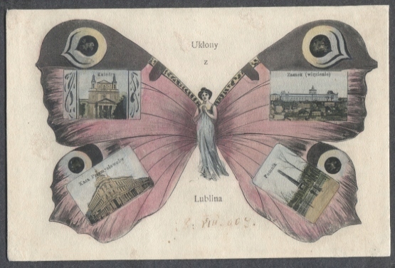 Lublin, 4 widoki - motyl, 1907r.