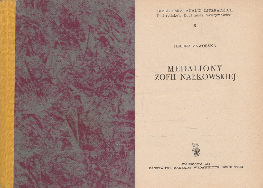 MEDALIONY ZOFII NAŁKOWSKIEJ Helena Zaworska