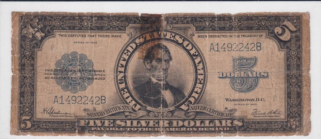 USA 5 DOLLARS / 5 DOLARÓW 1923 r. ORYGINAŁ