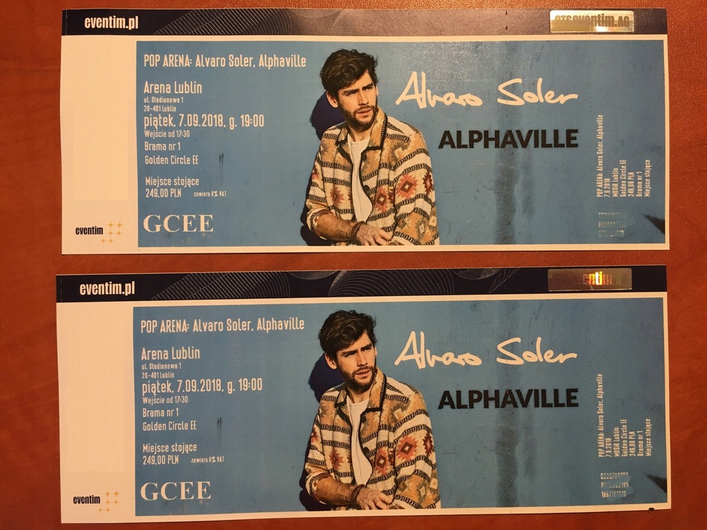 Bilet na koncert Alvaro Soler, Alphaville Lublin