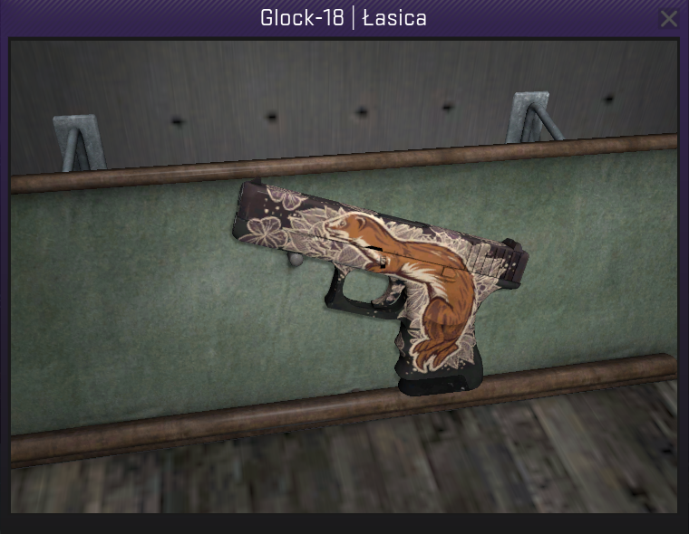 GLOCK-18 ŁASICA WEASEL CS GO skin gamma 2