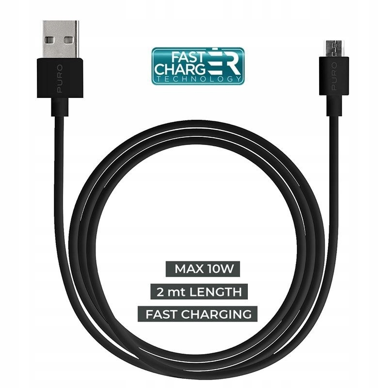 PURO Fast Charging Plain Cable - Kabel USB-A 2.0 d