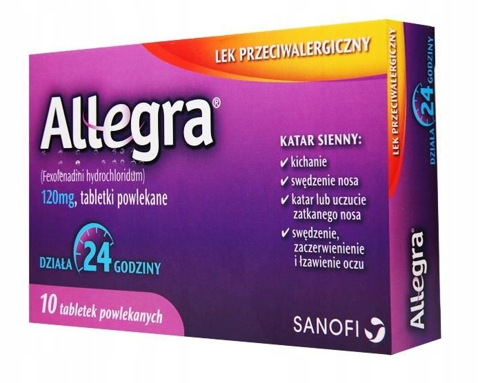 Allegra 10 tab Alergia Uczulenie APTEKA