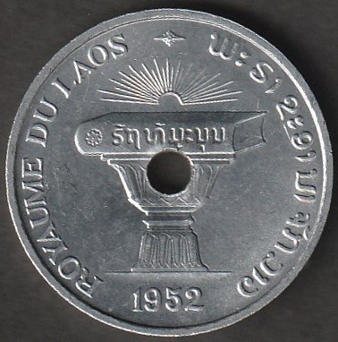 Laos / 50 centów / 1952 / mennicza-