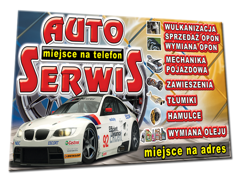 BANER 2x1 AUTO SERWIS BLACHARSTWO LAKIERNICTWO bmw