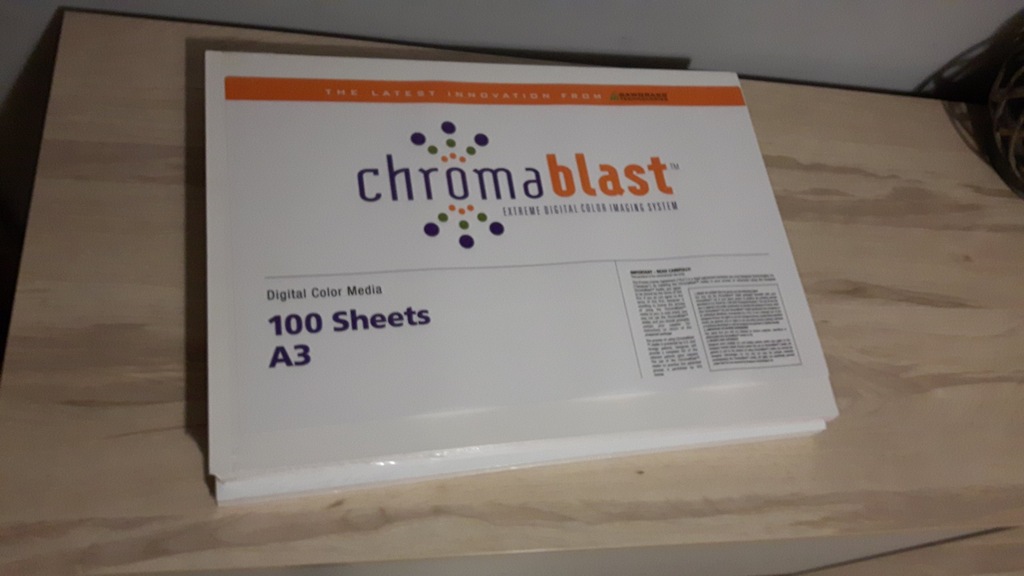 Papier ChromaBlast A3 około 100 arkuszy sublimacja