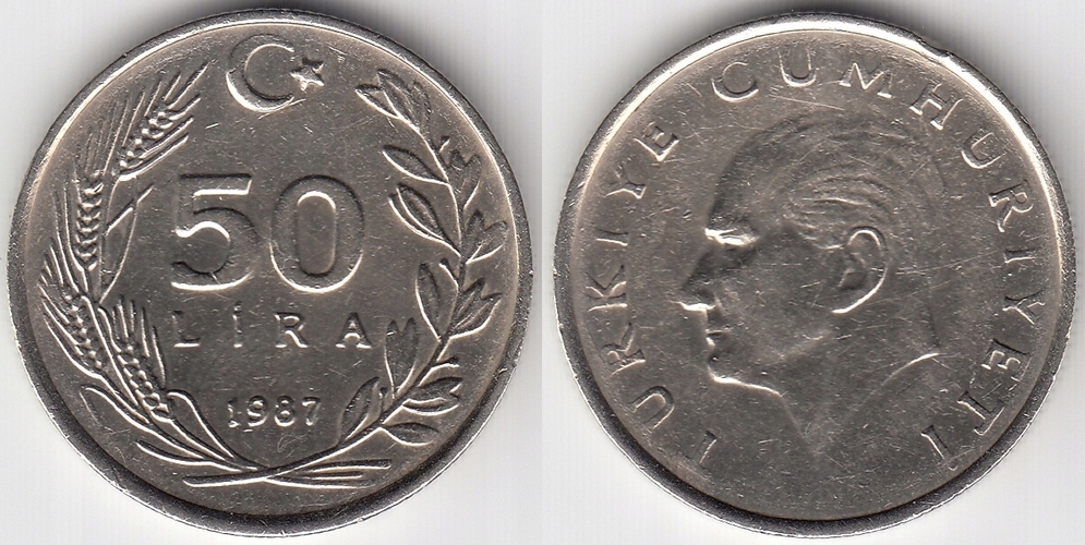 Turcja - 50 lira 1987