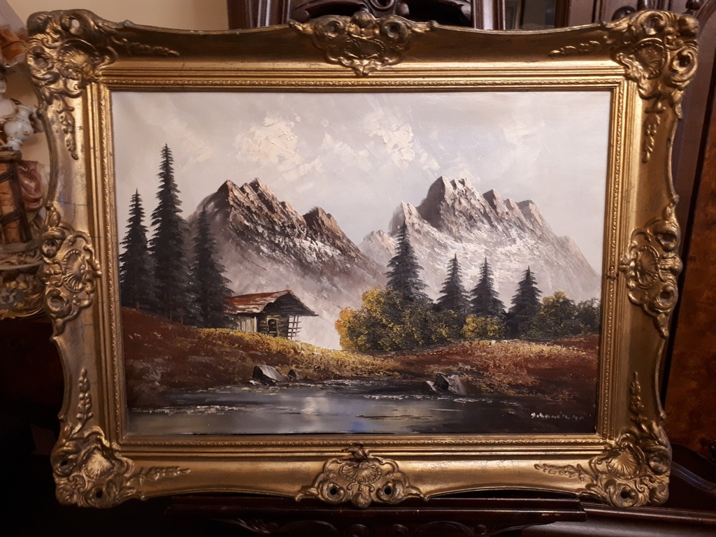 KRAJOBRAZ ALPEJSKI- OBRAZ OLEJNY