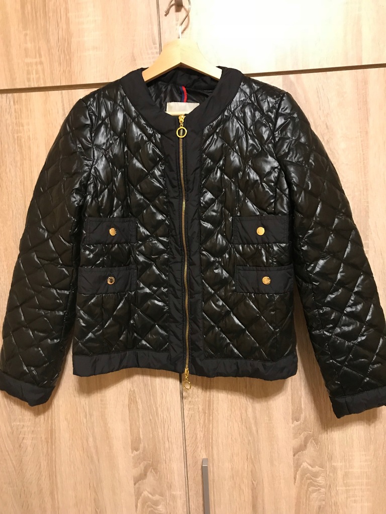 MONCLER kurtka puchowa pikowana komiks chanelka M