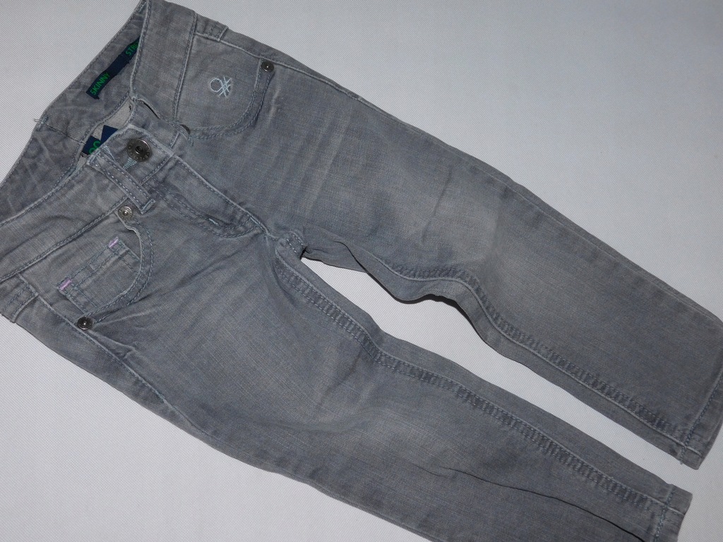 BENETTON SLIM JEANS SPODNIE RURKI GUMA 86/92