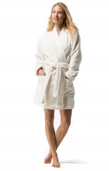 TOMMY HILFIGER GRUBY DAMSKI SZLAFROK FROTTE M