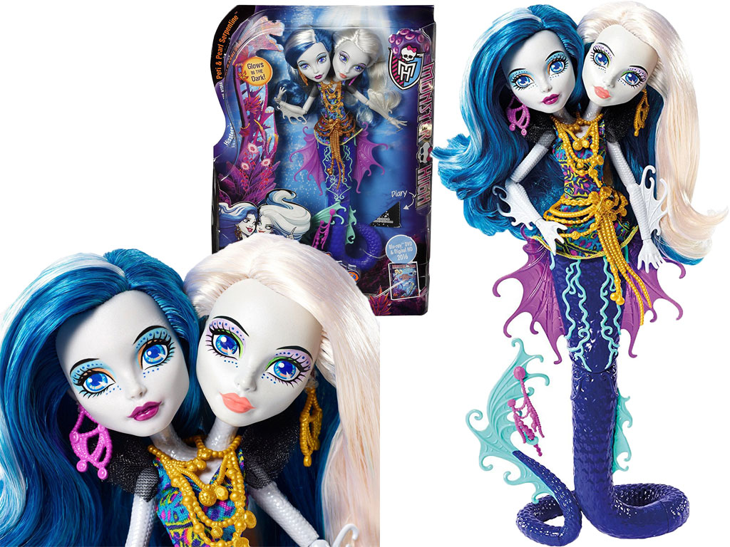MONSTER HIGH  UPIORKI Z GŁĘBIN Siostry DWUGŁOWE