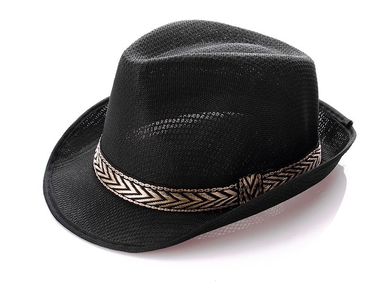 Klasyczny kapelusz fedora czarny na imprezę
