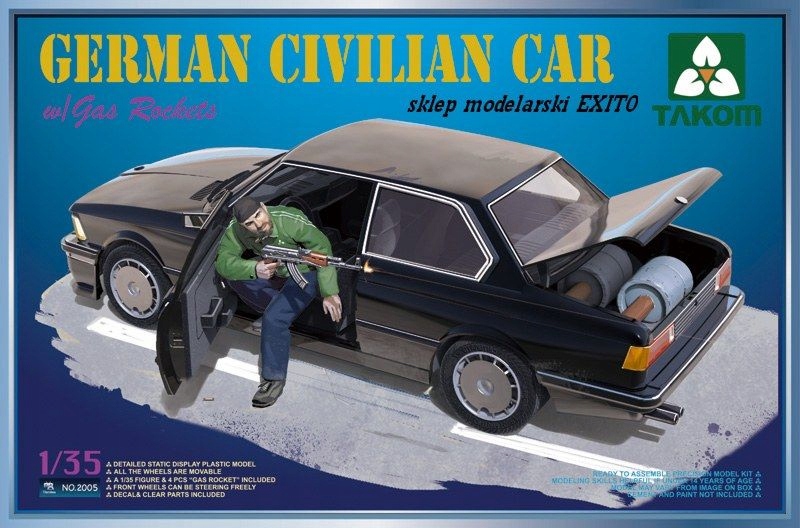 TAKOM 2005 1:35 German Civilian Car w/Gas Rockets