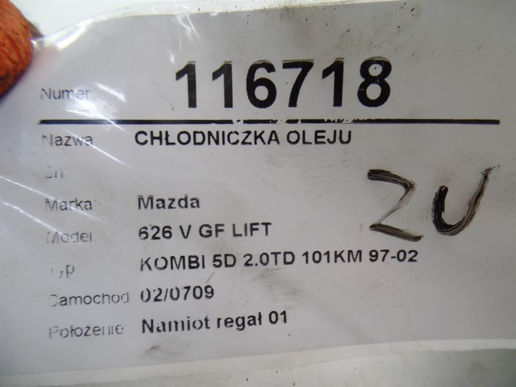 CHŁODNICZKA OLEJU Mazda 626 V GF 2.0TD 9702 6911953254