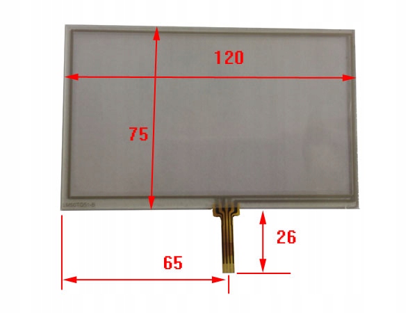 Ekran dotykowy digitizer dotyk 5 cali 120x75