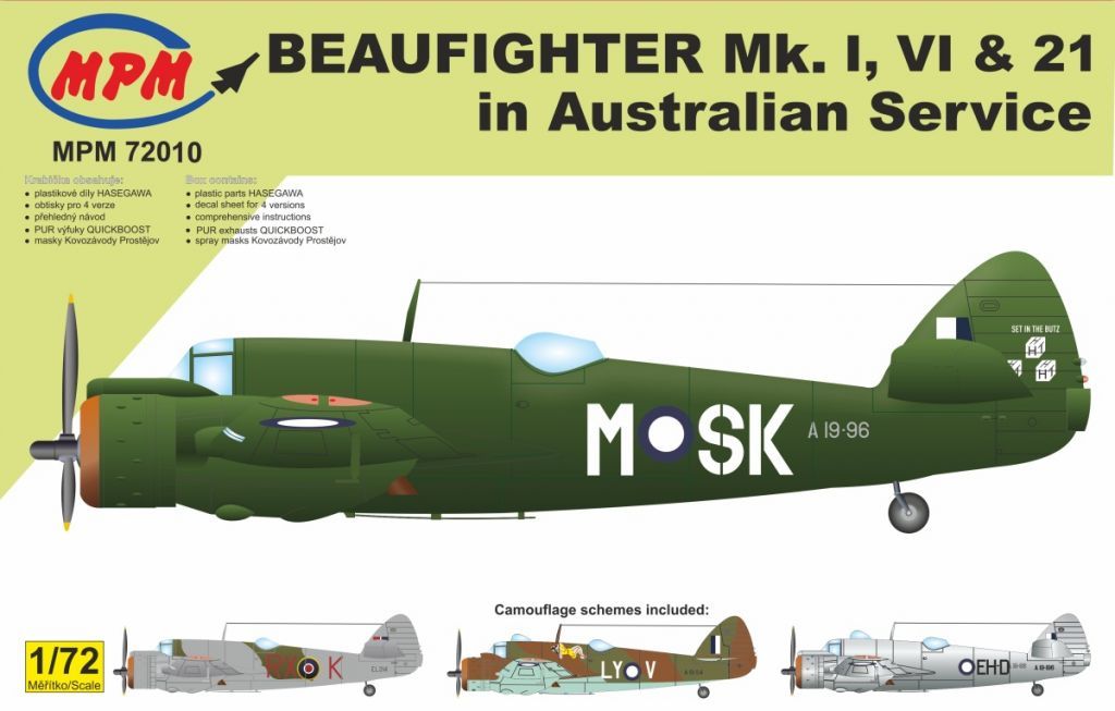 MPM 72010 - 1:72 Bristol Beaufighter Mk. I ,VI