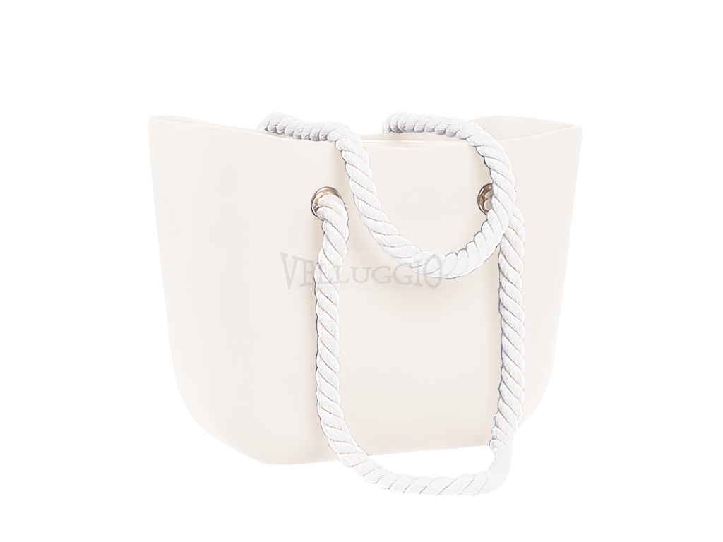 617 BEŻOWA O GUMOWA TORBA TOREBKA JELLY BAG