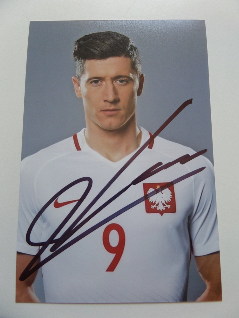 Autograf Robert Lewandowski Polska Okazja 7358039102 Oficjalne Archiwum Allegro