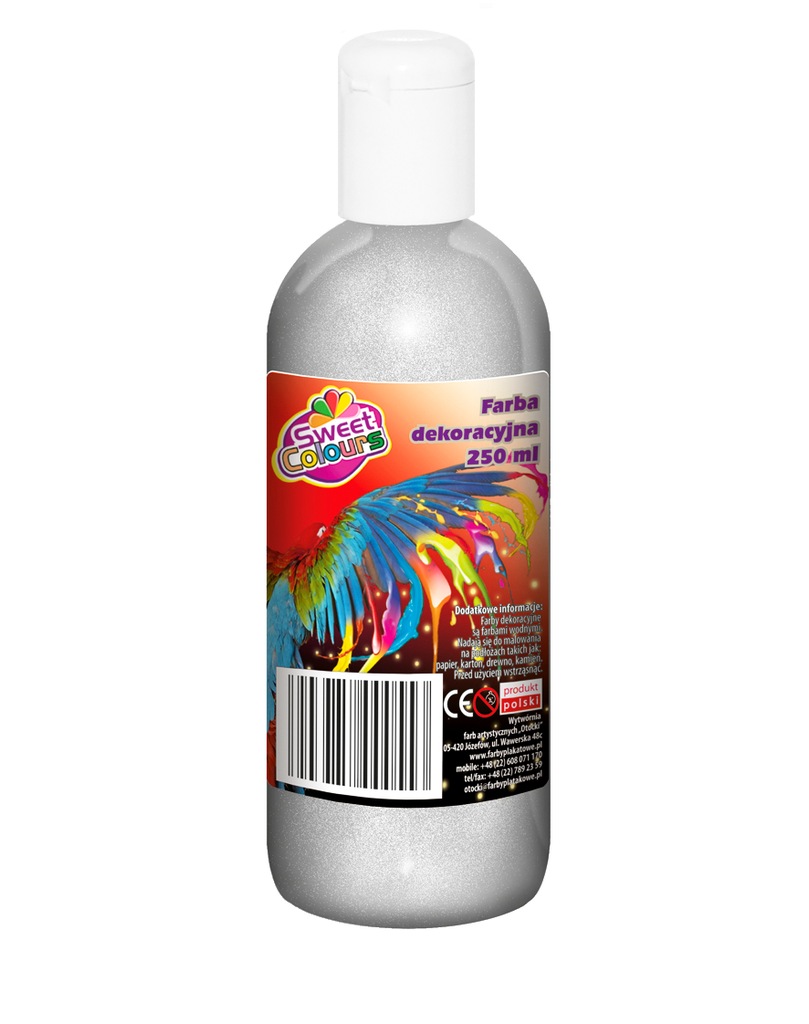 Farba dekoracyjna Otocki brokat 250ml srebrna