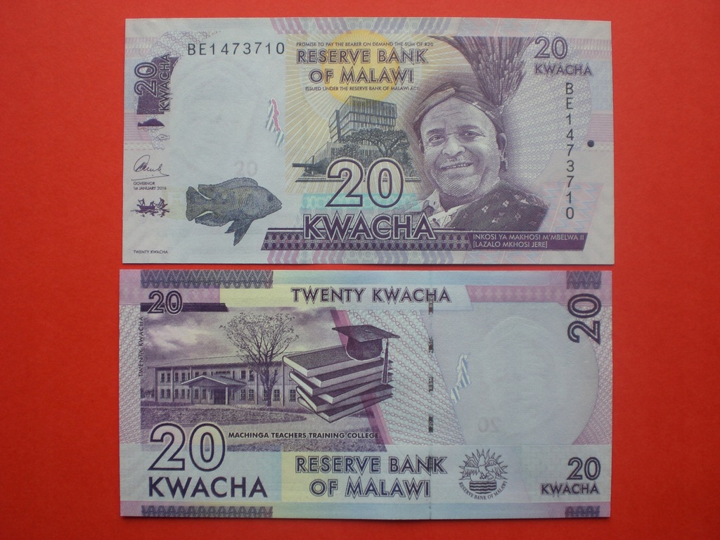 MALAWI - 20 KWACHA 2016,UNC