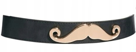 ASOS pasek z wąsami moustache belt roz. L